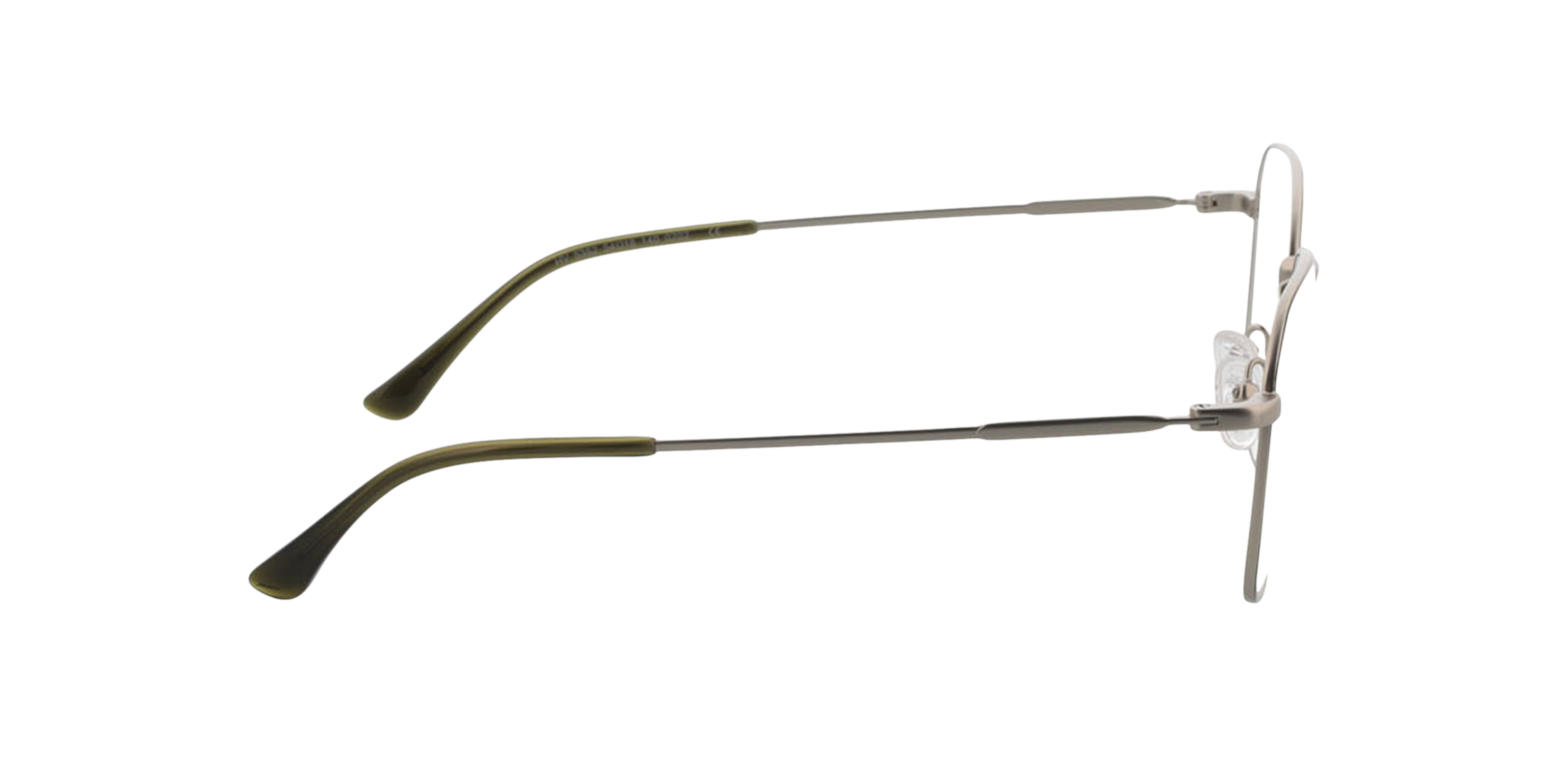 Tanger Matzilver  &  groen MetaalEyeglass Frames van B24, Zijaanzicht