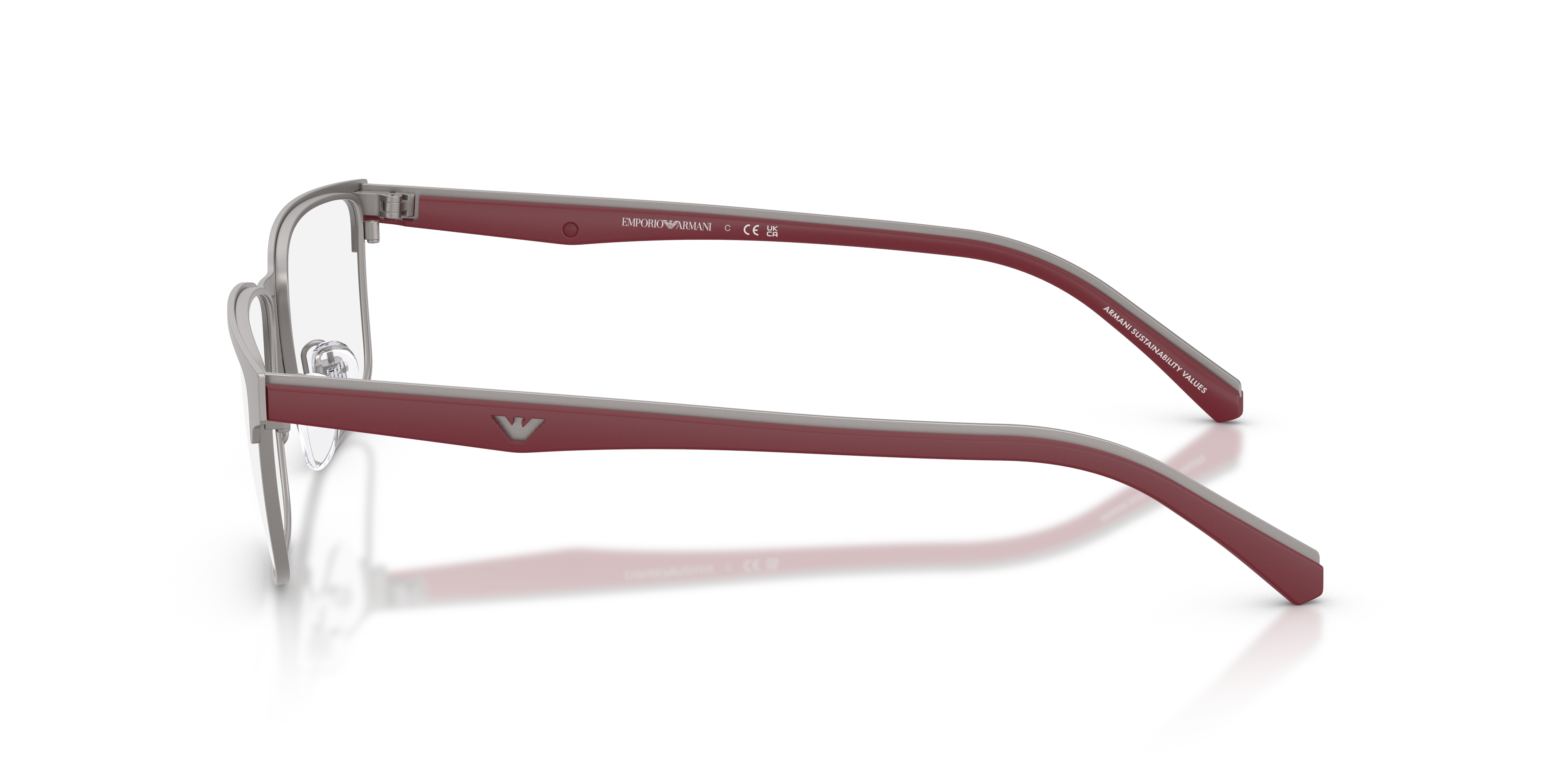 EA1175 Matt Gunmetal MetallEyeglass Frames von B24, Seitenansicht