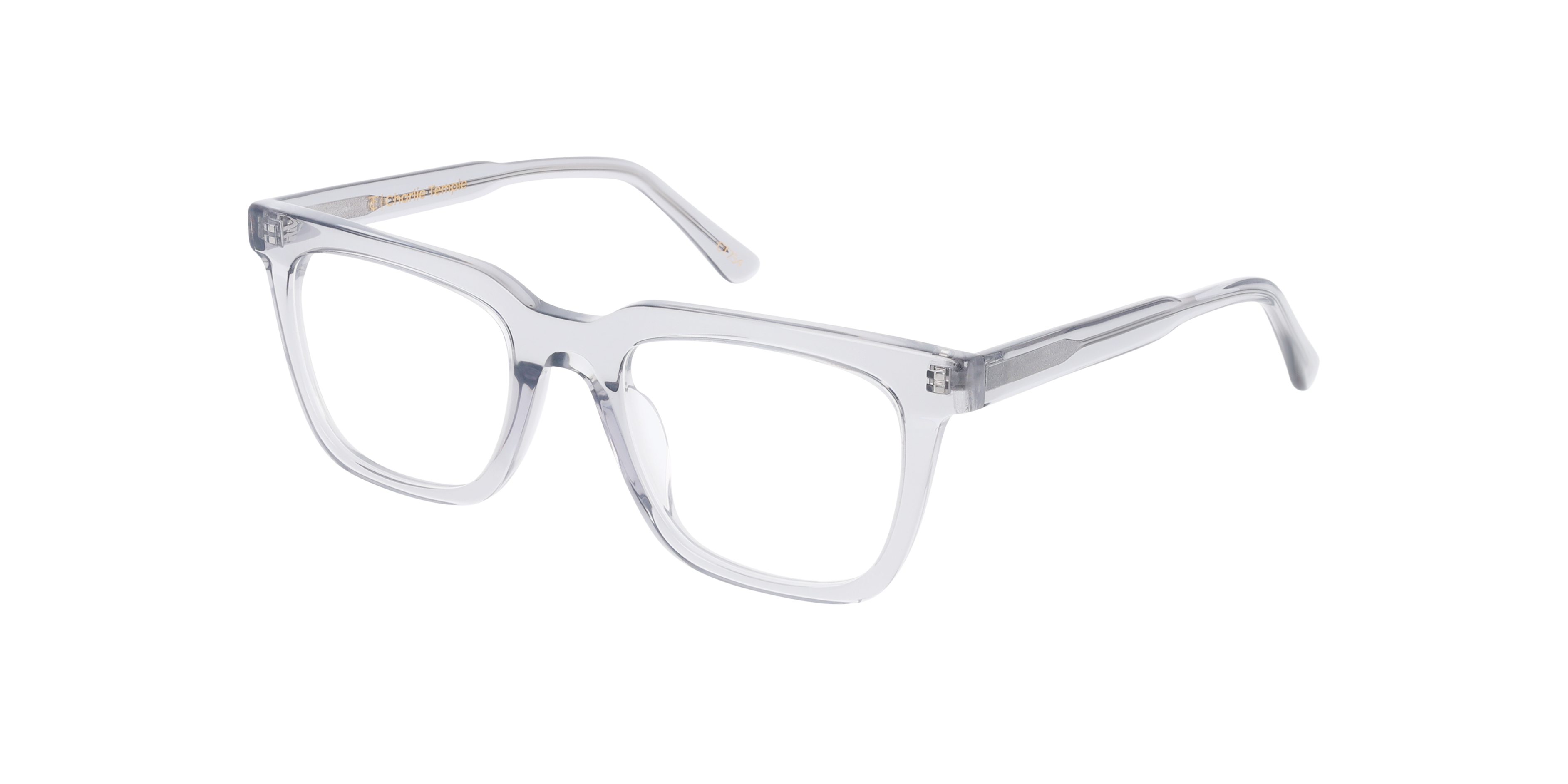 Vince Crystal Grau AcetatEyeglass Frames von B24, Dreiviertelansicht