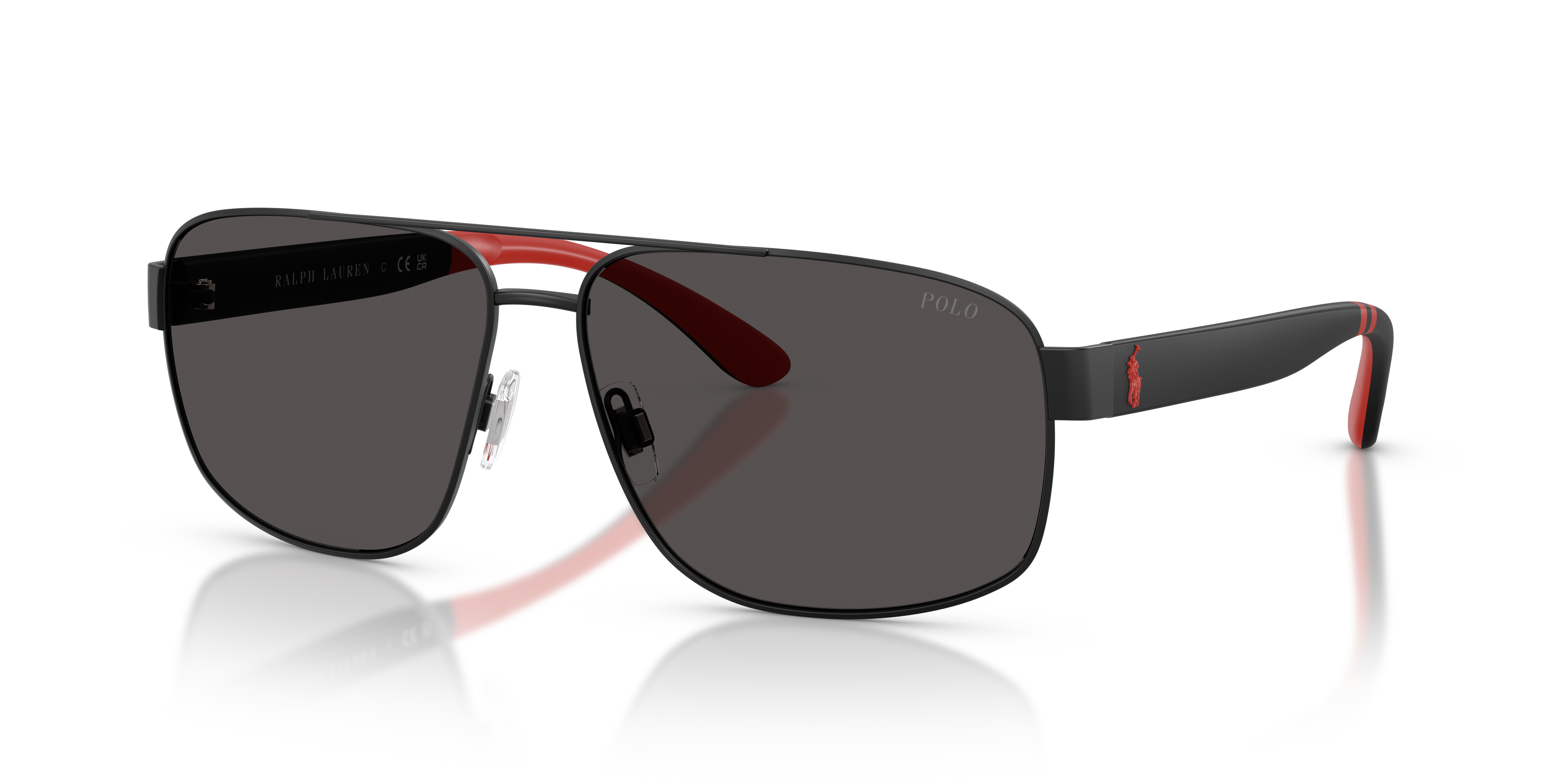 PH3112 Matzwart MetaalSunglass Frames van B24, Hoekweergave