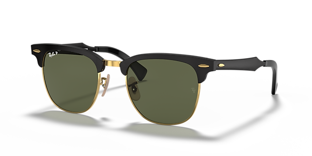 RB3507 Schwarz auf Gold MetallSunglass Frames von B24, Dreiviertelansicht
