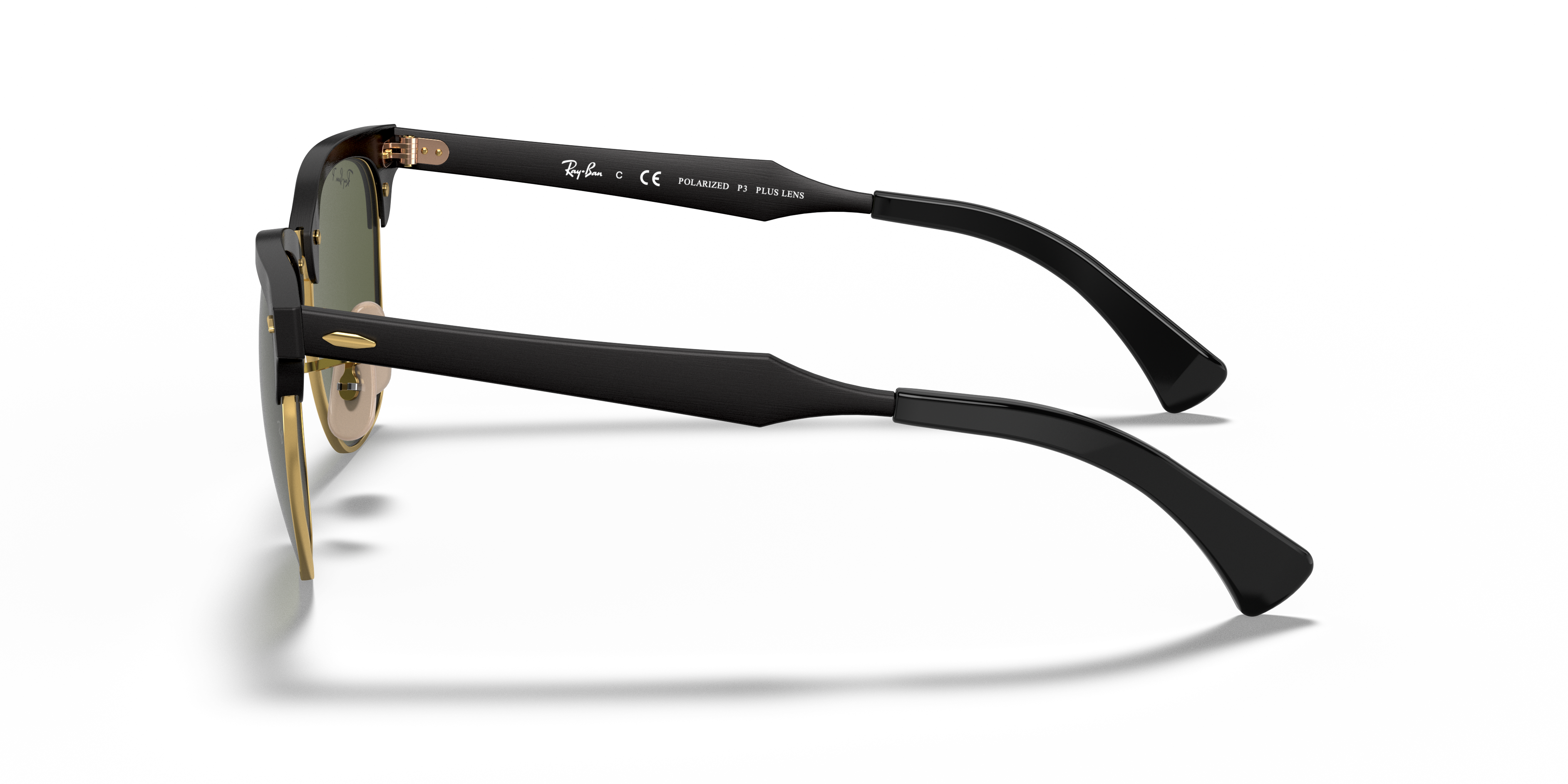 RB3507 Zwart op goud MetaalSunglass Frames van B24, Zijaanzicht