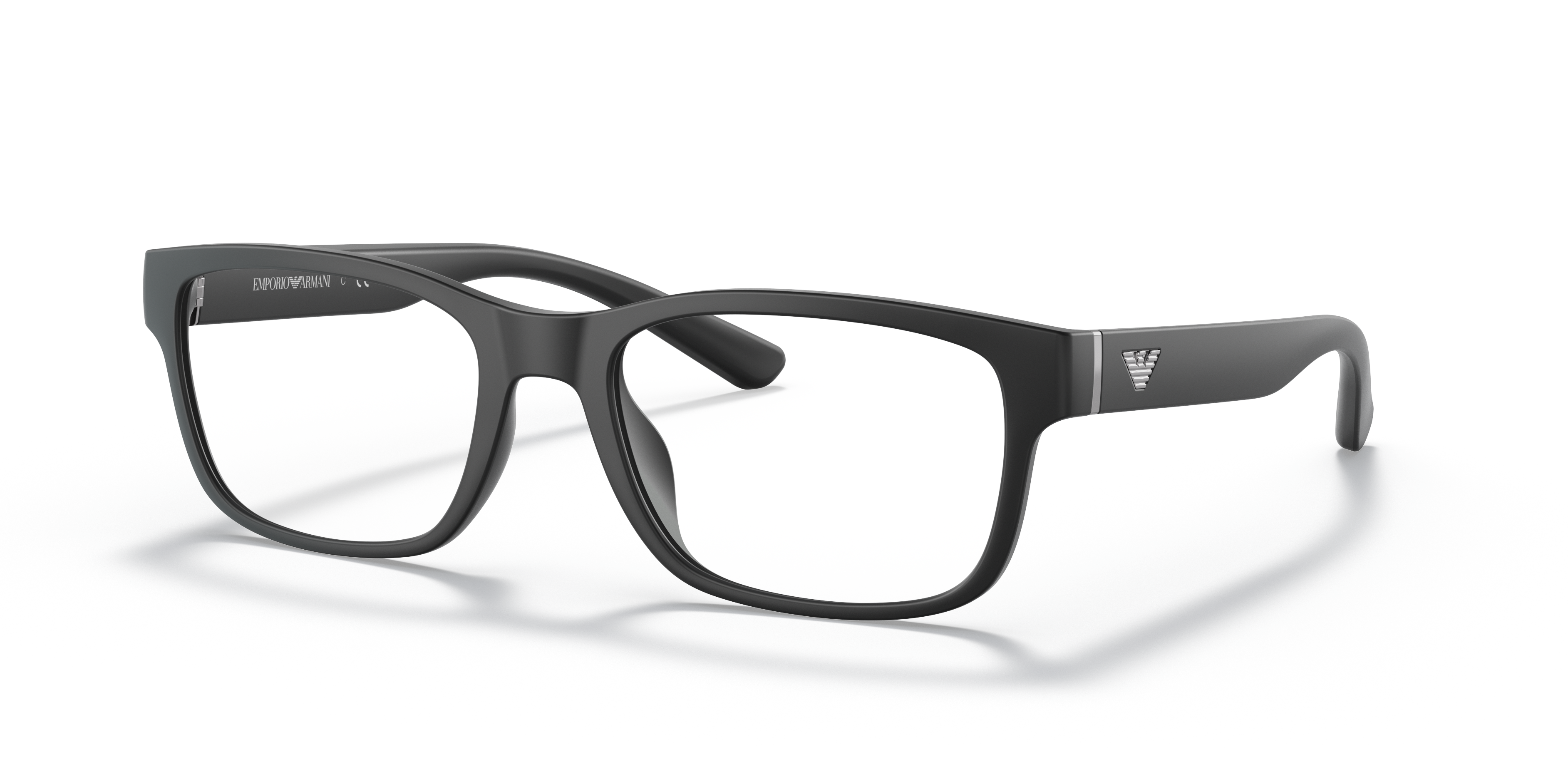 EA3201U Matzwart KunststofEyeglass Frames van B24, Hoekweergave