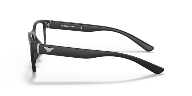 EA3201U Matzwart KunststofEyeglass Frames van B24, Zijaanzicht