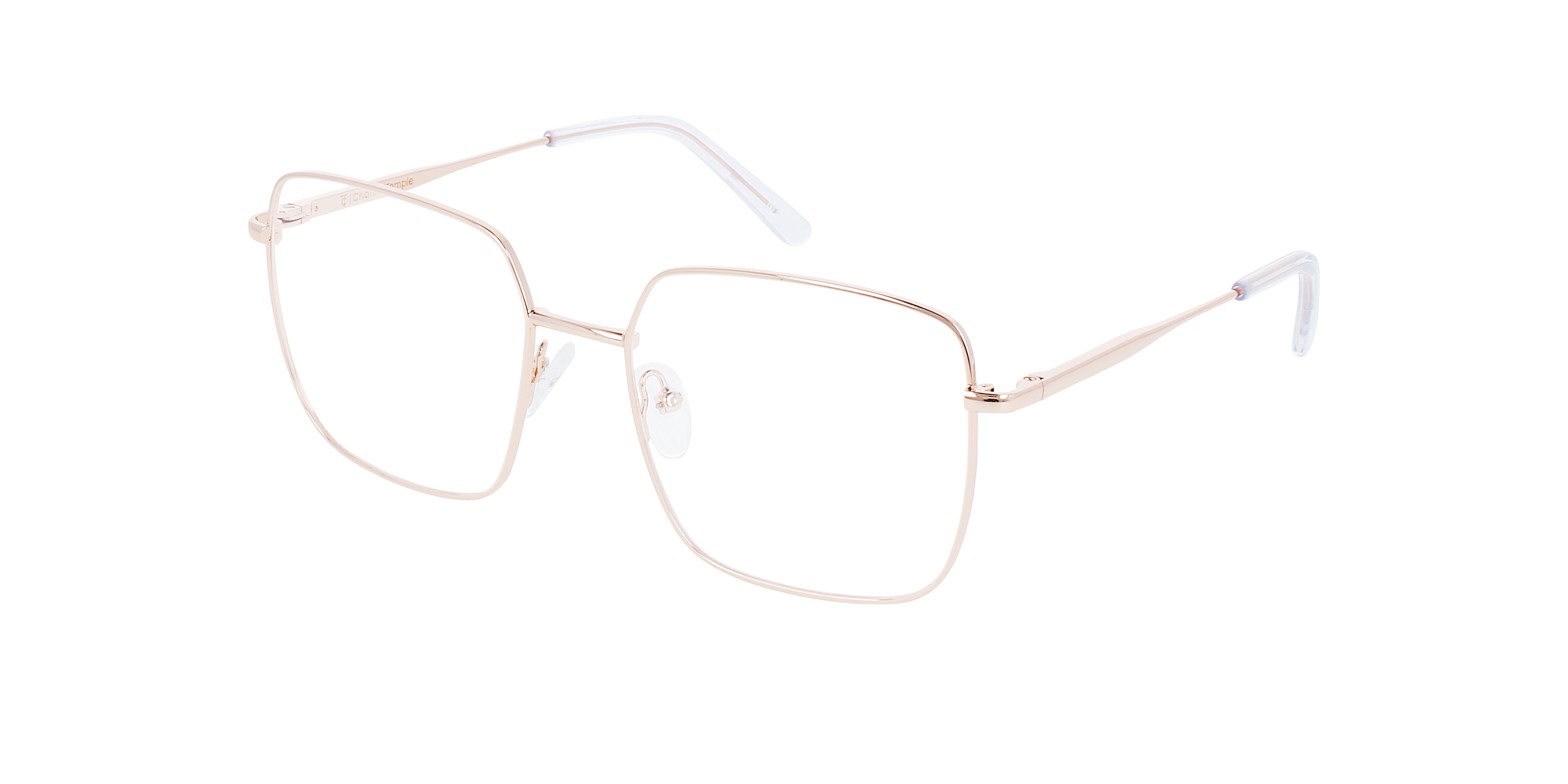 Naomi Rose Gold Metal MetaalEyeglass Frames van B24, Hoekweergave