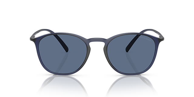 AR8186U Blau transparent KunststoffSunglass Frames von B24, Vorderansicht