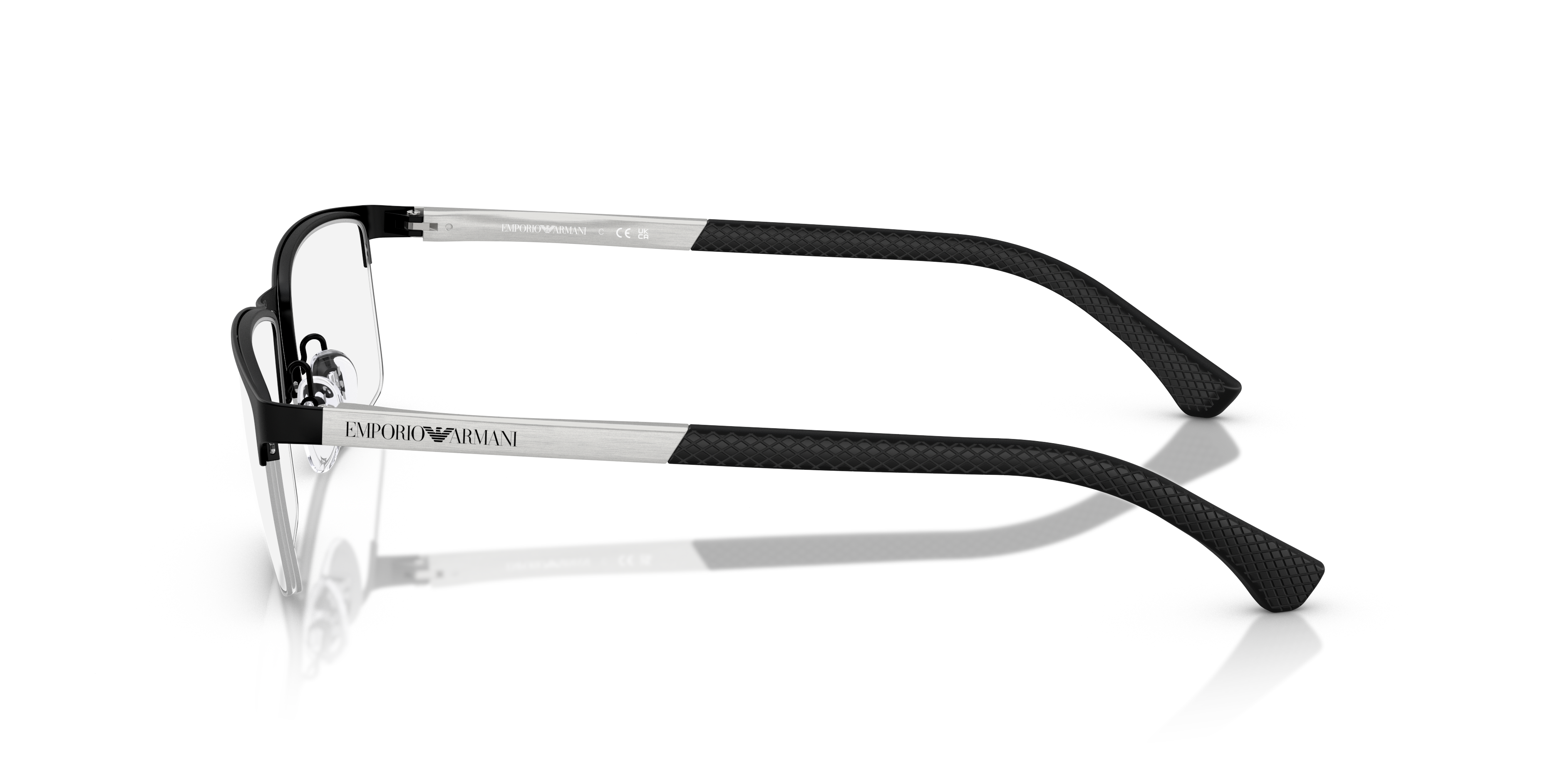 EA1041 Rubber Black MetallEyeglass Frames von B24, Seitenansicht