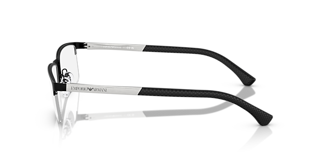 EA1041 Rubber zwart MetaalEyeglass Frames van B24, Zijaanzicht