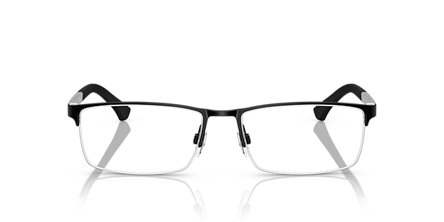 EA1041 Rubber zwart MetaalEyeglass Frames van B24, Vooraanzicht