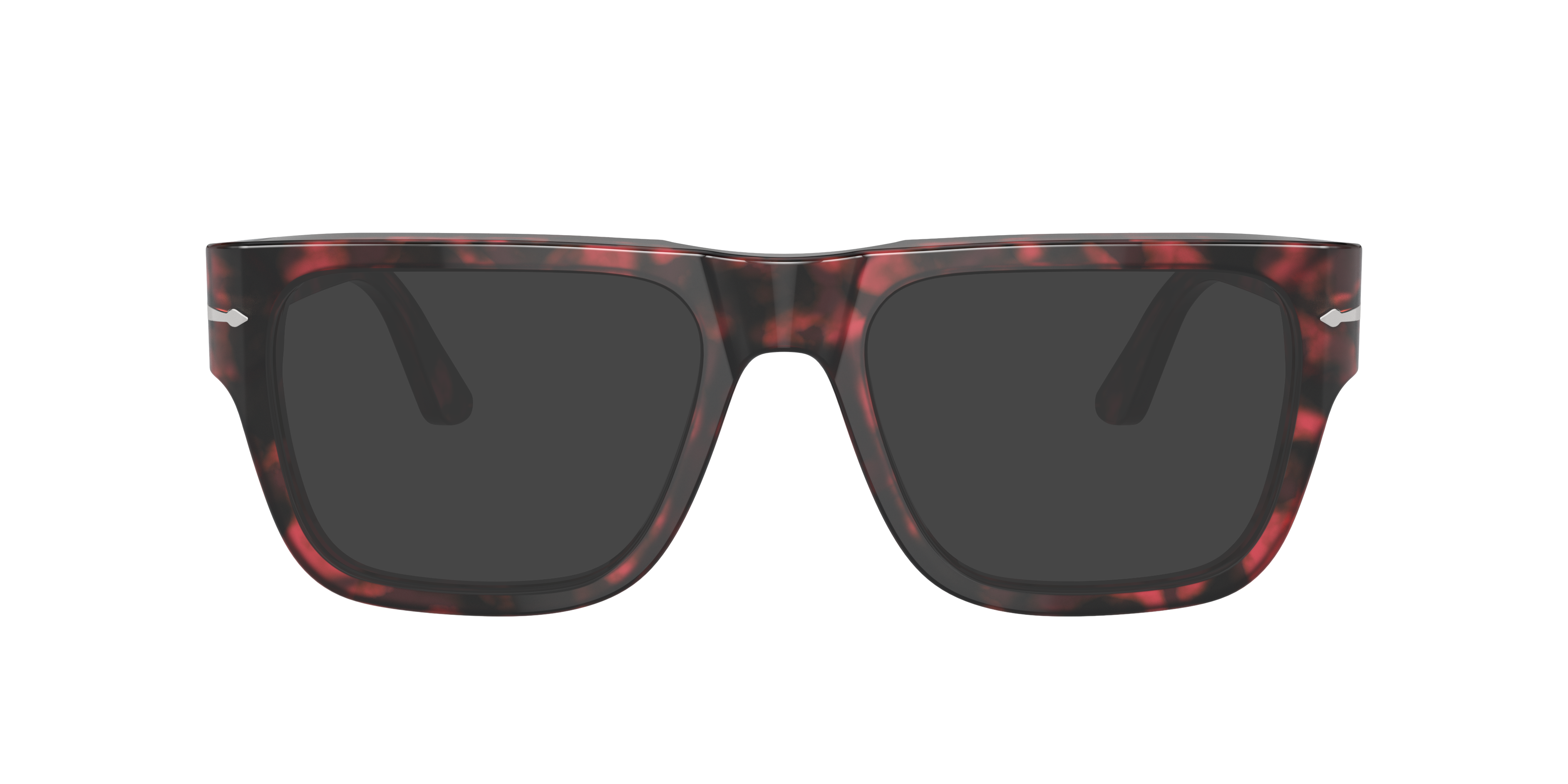 PO3348V Rood Havana AcetaatEyeglass Frames van B24, met getinte lenzen