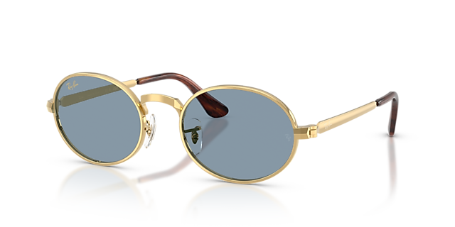 RB3931 Arista Gold MetallSunglass Frames von B24, Dreiviertelansicht