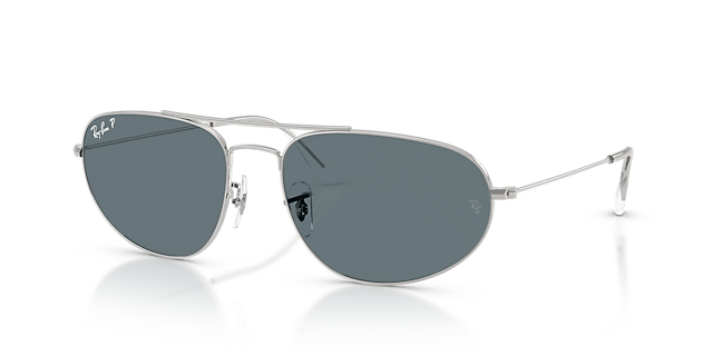 RB3945 Zilver MetaalSunglass Frames van B24, Hoekweergave