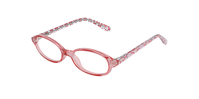 Charlie XS Happy Pink KunststoffEyeglass Frames von B24, Dreiviertelansicht