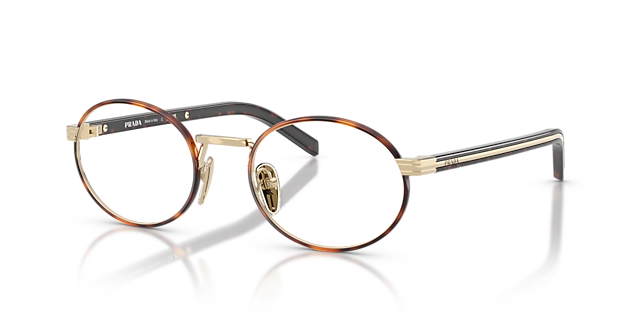 PR B55V Pale Gold & Root Tortoise MetallEyeglass Frames von B24, Dreiviertelansicht