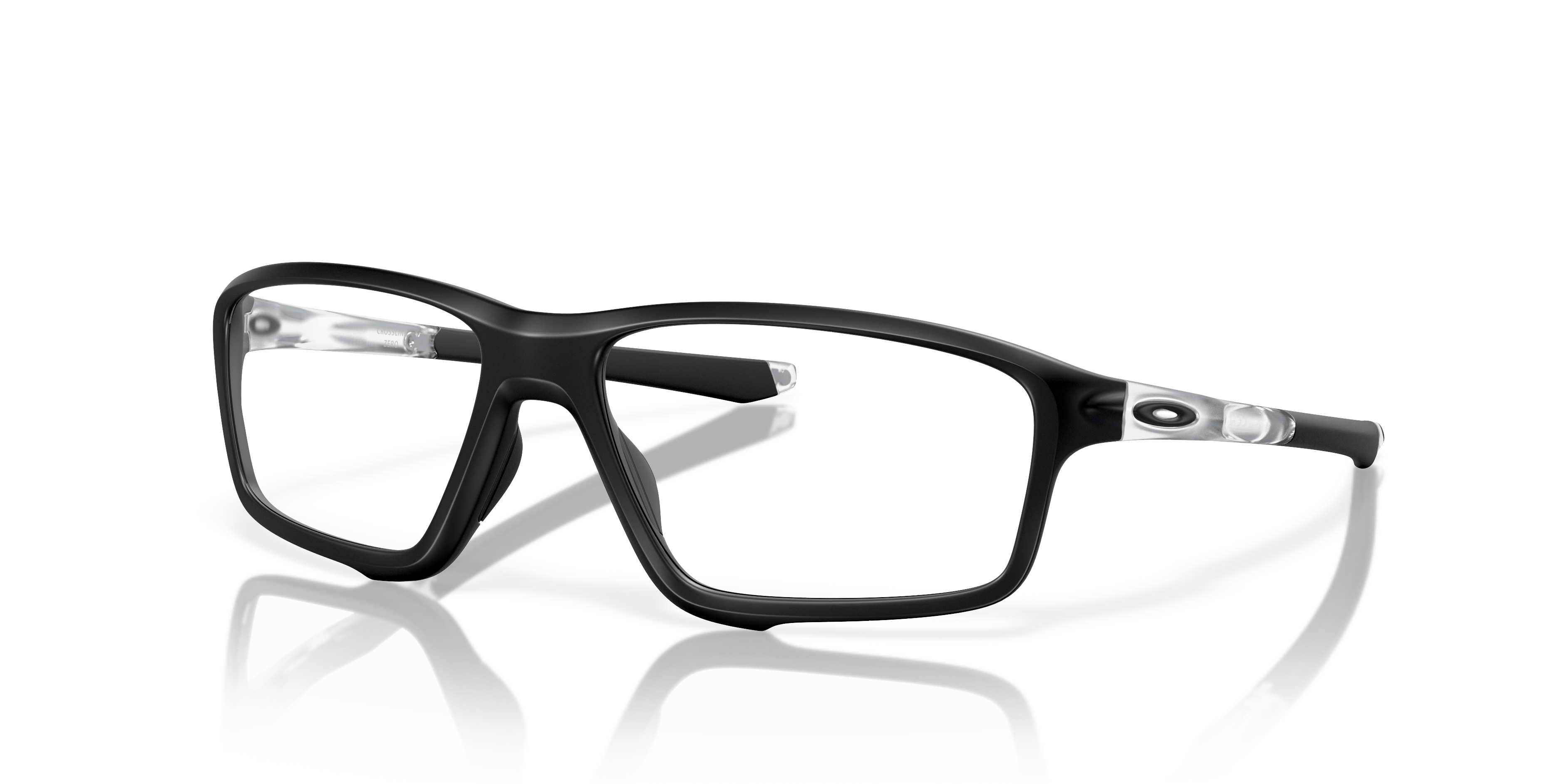 Crosslink® Zero Matt Schwarz KunststoffEyeglass Frames von B24, Dreiviertelansicht