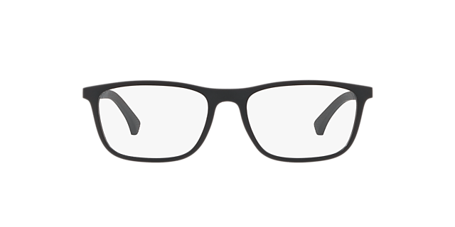 EA3069 Matt Schwarz KunststoffEyeglass Frames von B24, Vorderansicht