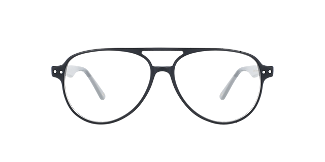 Hardy Zwart AcetaatEyeglass Frames van B24, Vooraanzicht