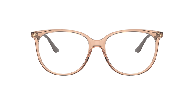 RB4378V Braun transparent KunststoffEyeglass Frames von B24, Vorderansicht