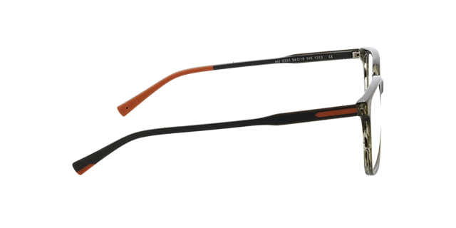Phoenix Khaki Horn AcetaatEyeglass Frames van B24, Zijaanzicht