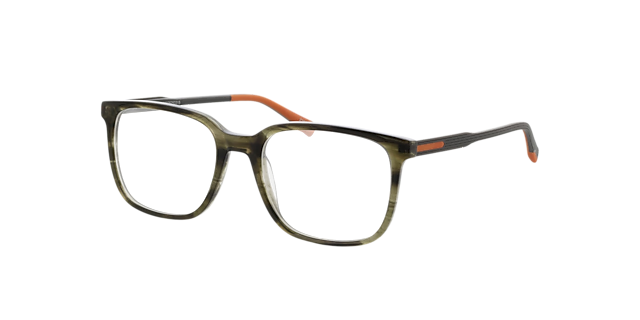 Phoenix Khaki Horn AcetaatEyeglass Frames van B24, Hoekweergave