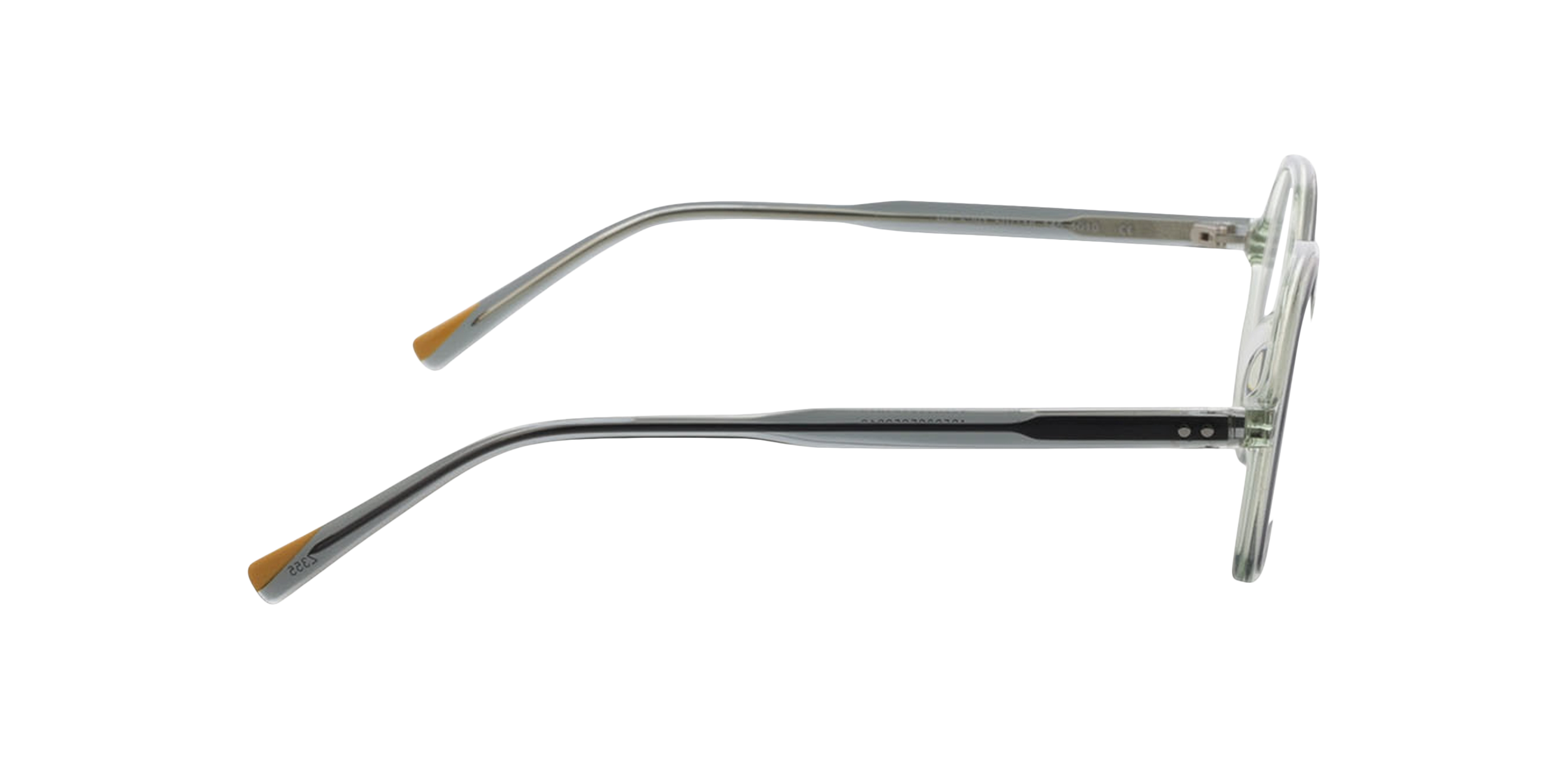 Toledo Tweelaags kristal groen AcetaatEyeglass Frames van B24, Zijaanzicht