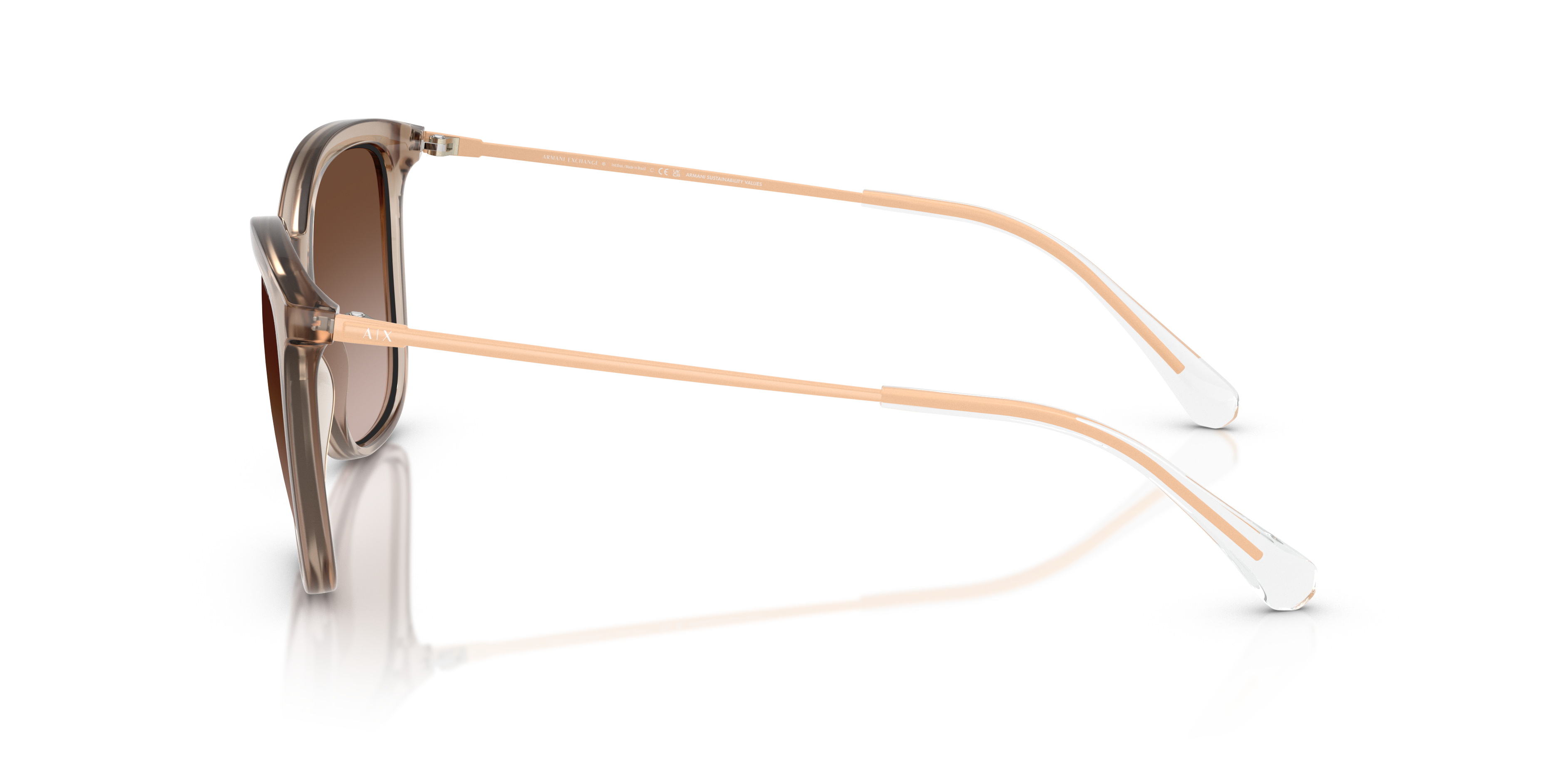 AX4151S Opalescent Light Beige KunststofSunglass Frames van B24, Zijaanzicht