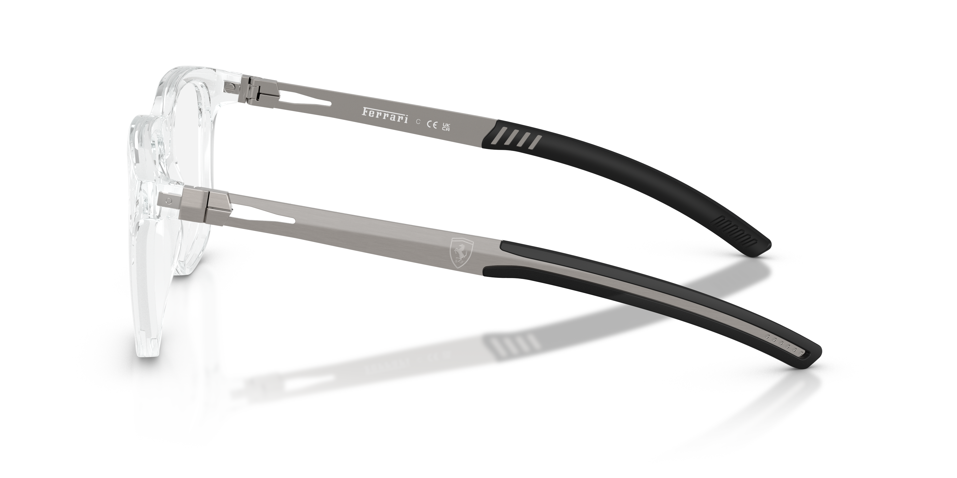 FZ8027U White Transparent Clear KunststoffEyeglass Frames von B24, Seitenansicht