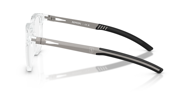 FZ8027U White Transparent Clear KunststoffEyeglass Frames von B24, Seitenansicht