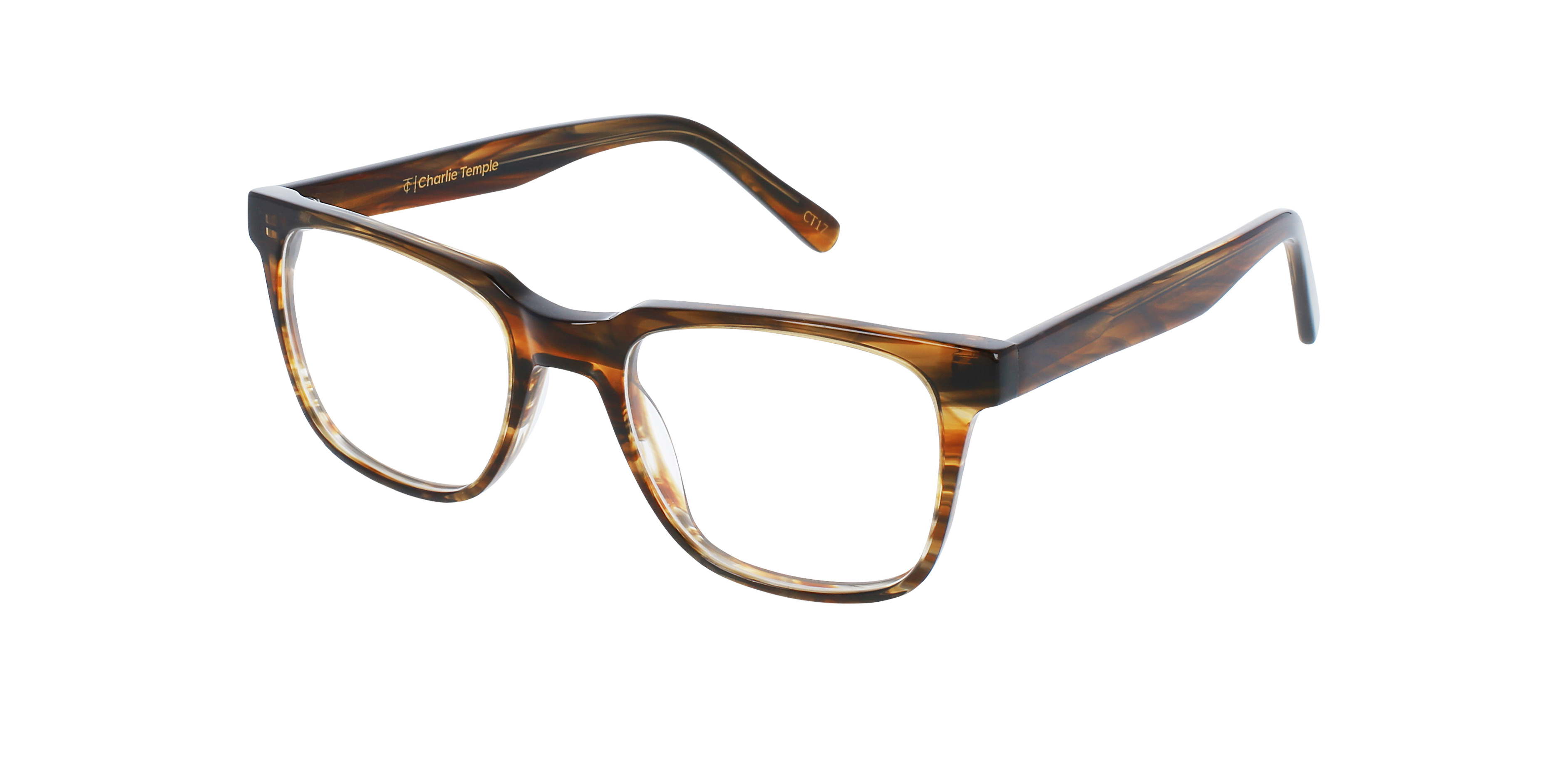 Balthazar Brown Horizon AcetaatEyeglass Frames van B24, Hoekweergave