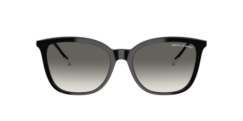 Armani Exchange - AX4151S, Damen, Schwarz glänzend/Shiny Black/Shiny Dark Purple, Größe: Large