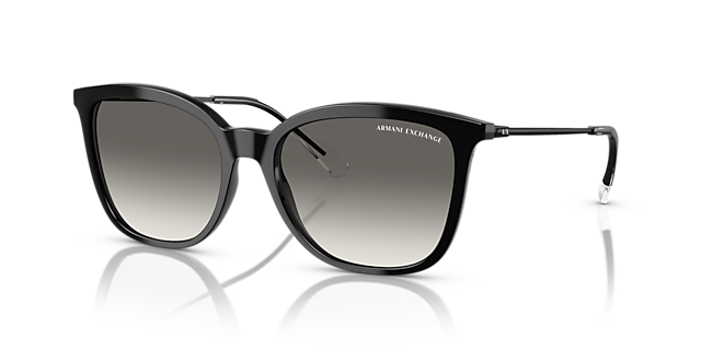 AX4151S Glanzend zwart KunststofSunglass Frames van B24, Hoekweergave