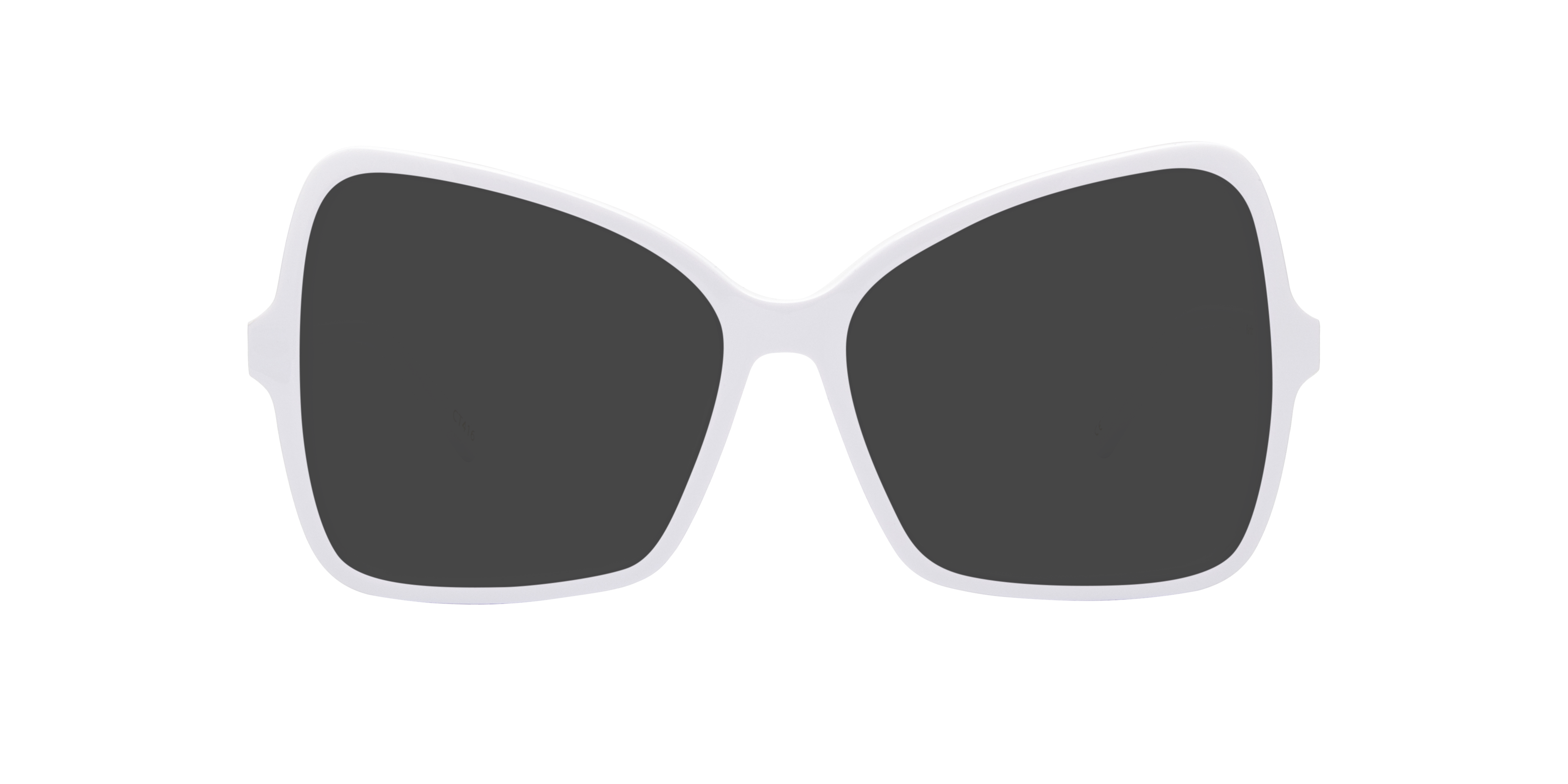 Bardot Shiny White AcetatEyeglass Frames von B24, mit getönten Gläsern