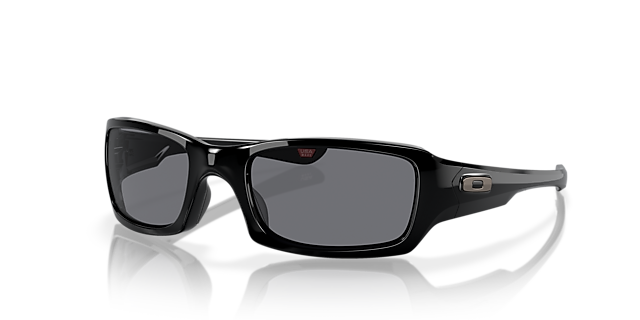 Fives Squared® Glanzend zwart KunststofSunglass Frames van B24, Hoekweergave