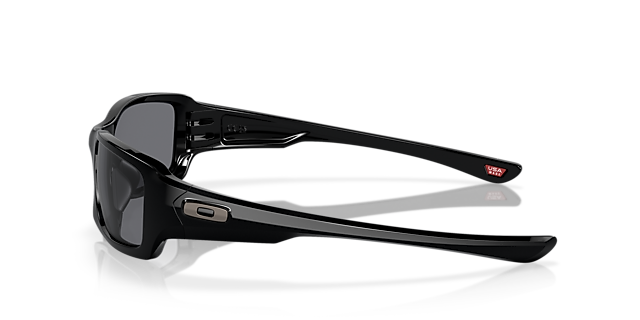 Fives Squared® Glanzend zwart KunststofSunglass Frames van B24, Zijaanzicht