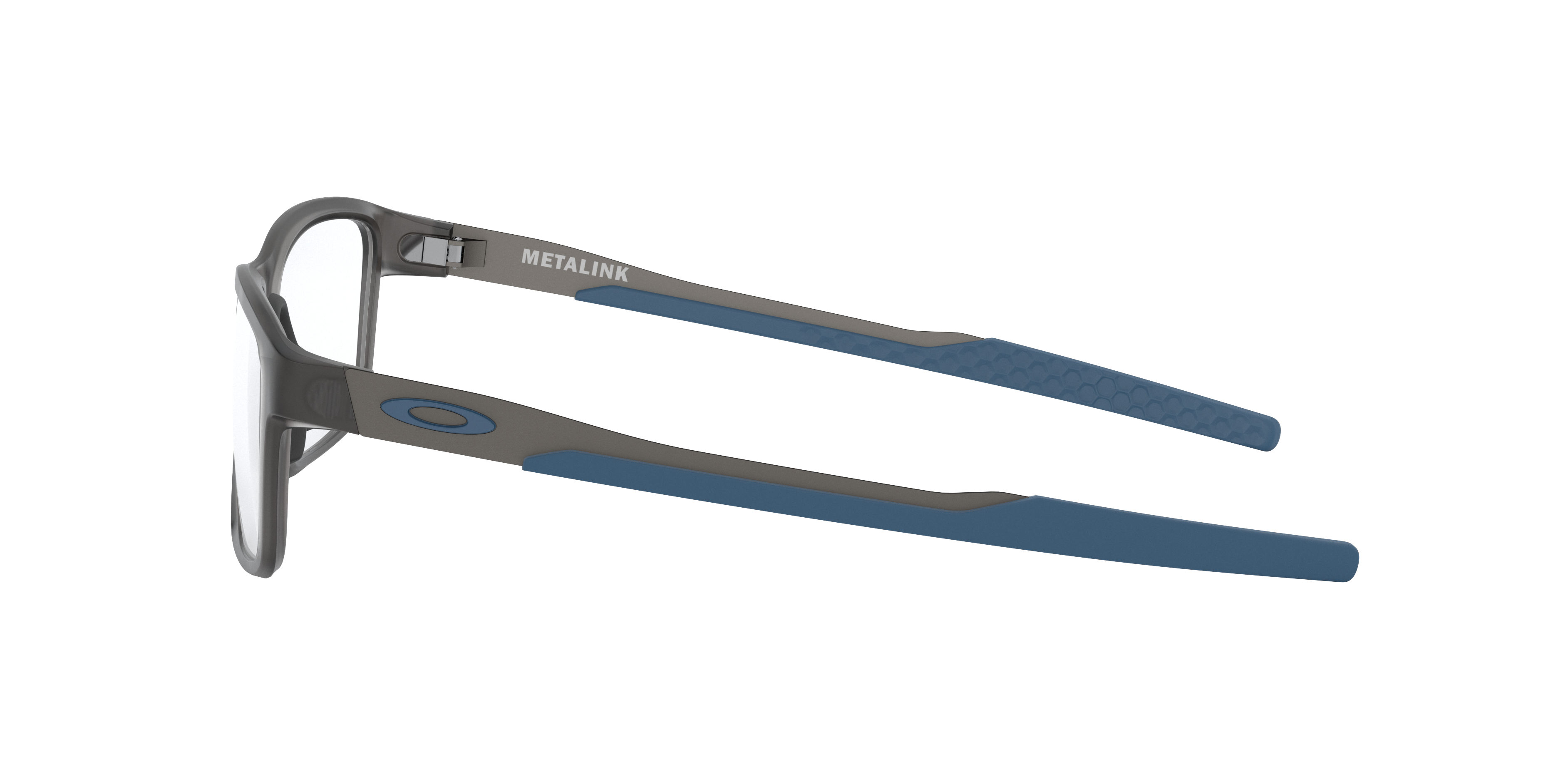 Metalink Grau Rauch satiniert KunststoffEyeglass Frames von B24, Seitenansicht