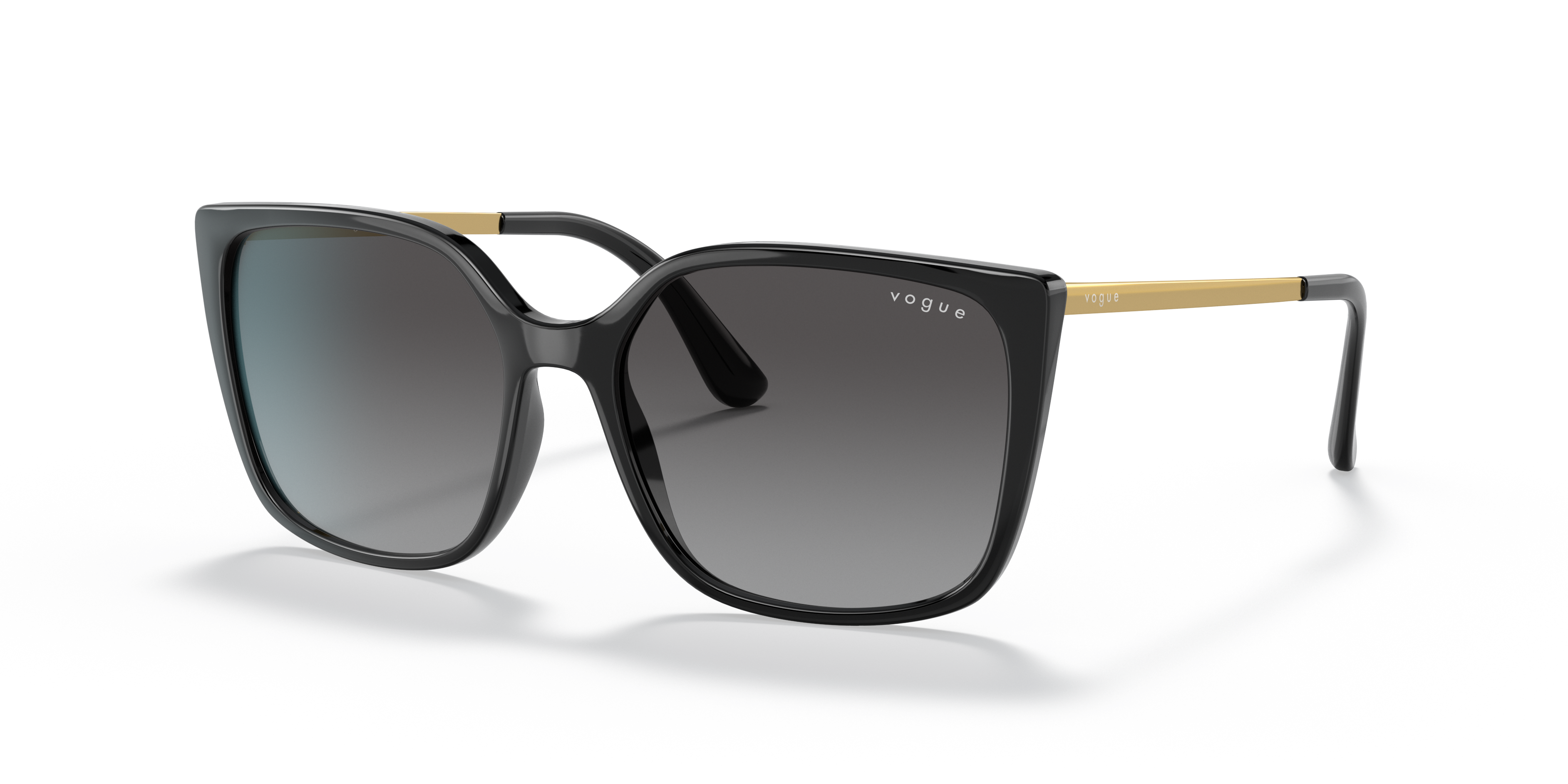 VO5353S Zwart KunststofSunglass Frames van B24, Hoekweergave