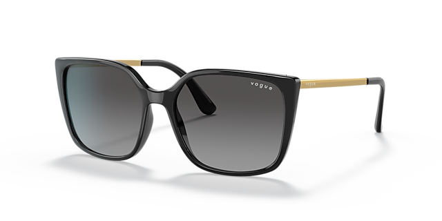 VO5353S Zwart KunststofSunglass Frames van B24, Hoekweergave