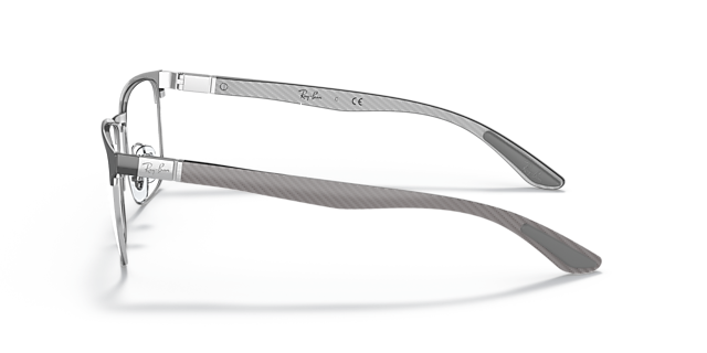 RB8421 Grijs op zilver MetaalEyeglass Frames van B24, Zijaanzicht