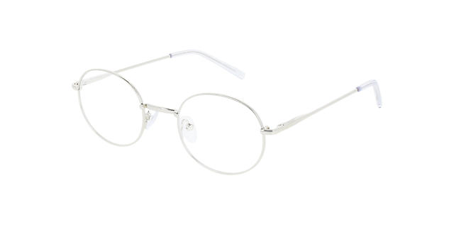 Clinton Light Gold Metal MetaalEyeglass Frames van B24, Hoekweergave