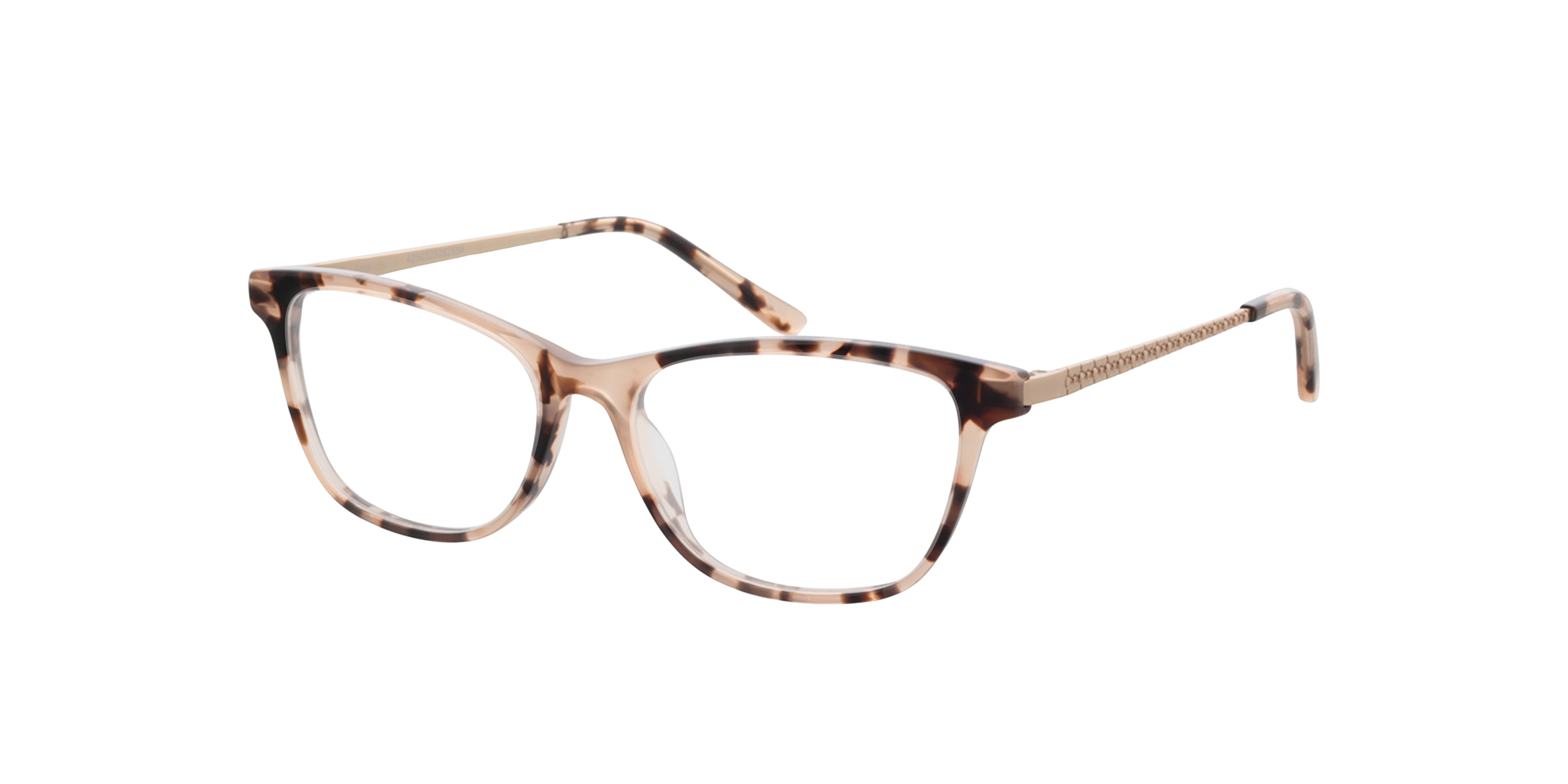 Lola Roze Havana  &  satijn roze goud AcetaatEyeglass Frames van B24, Hoekweergave