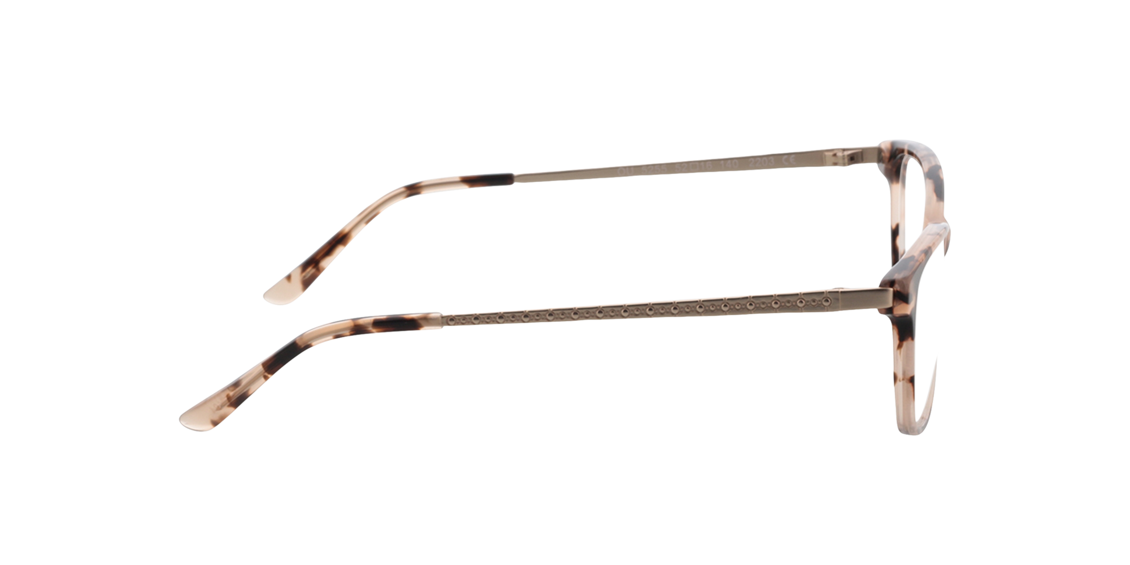 Lola Roze Havana  &  satijn roze goud AcetaatEyeglass Frames van B24, Zijaanzicht