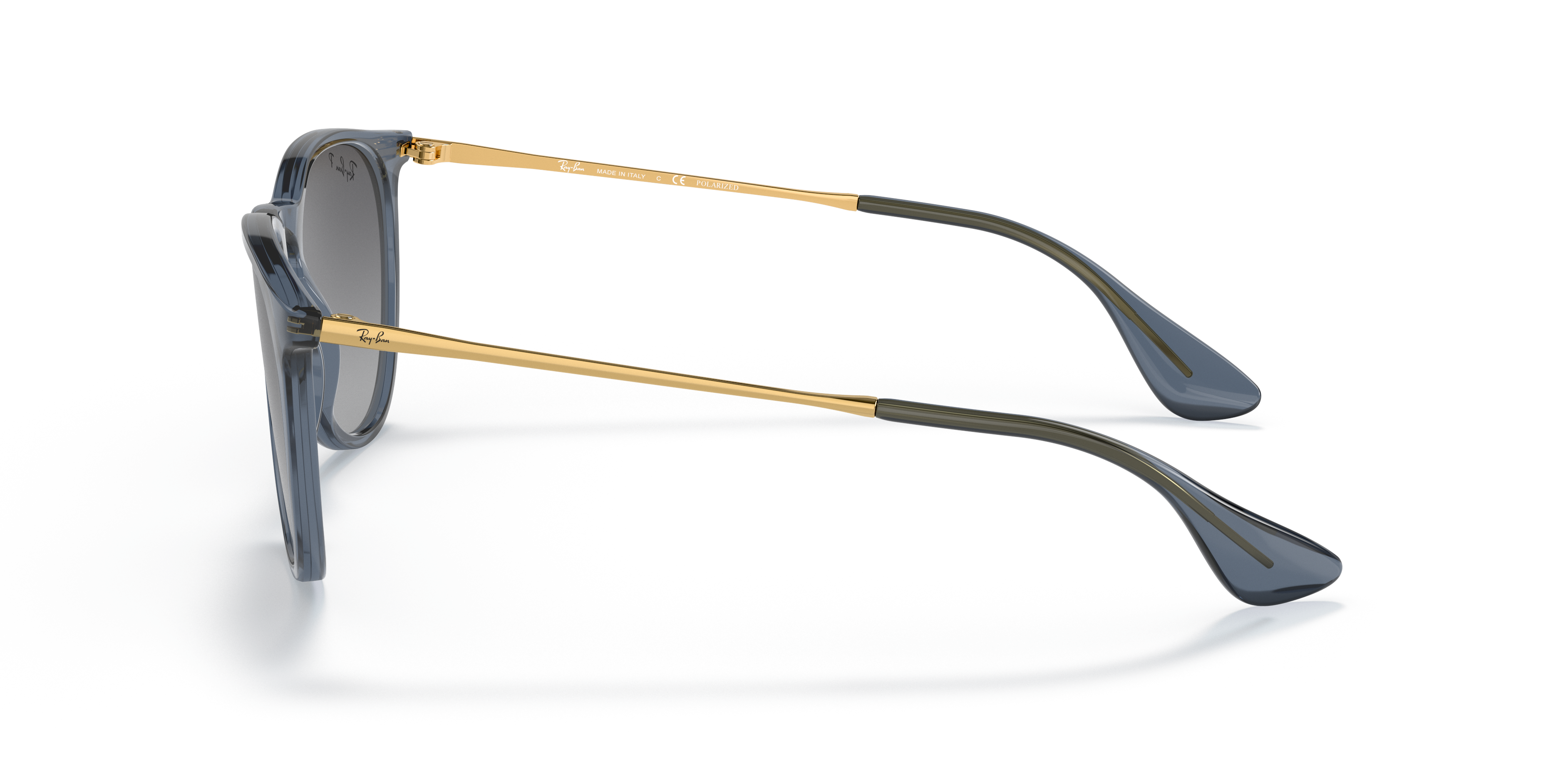 RB4171 Blau transparent KunststoffSunglass Frames von B24, Seitenansicht