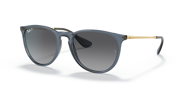 RB4171 Blau transparent KunststoffSunglass Frames von B24, Dreiviertelansicht