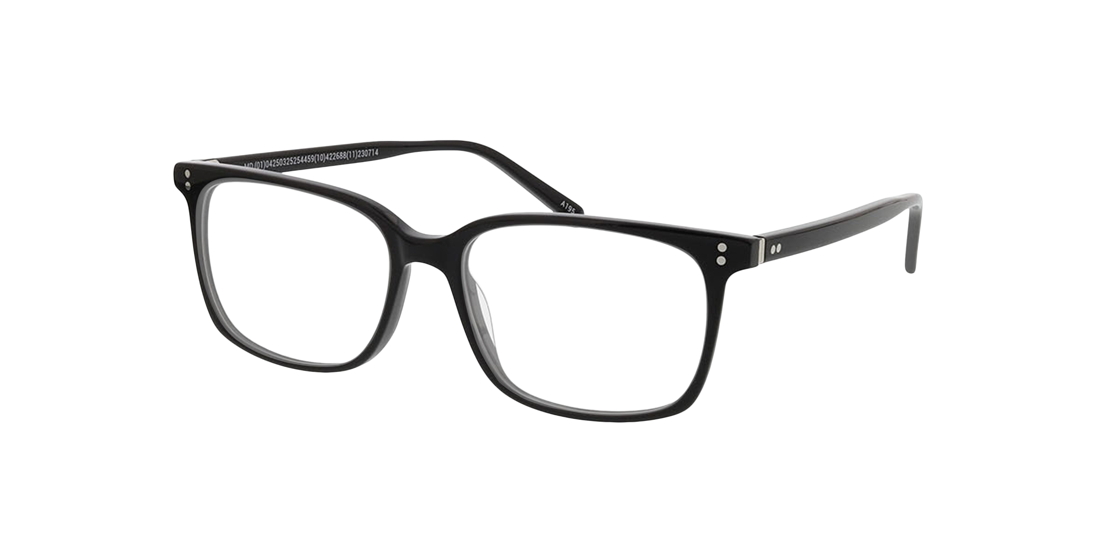 Richmond Schwarz AcetatEyeglass Frames von B24, Dreiviertelansicht