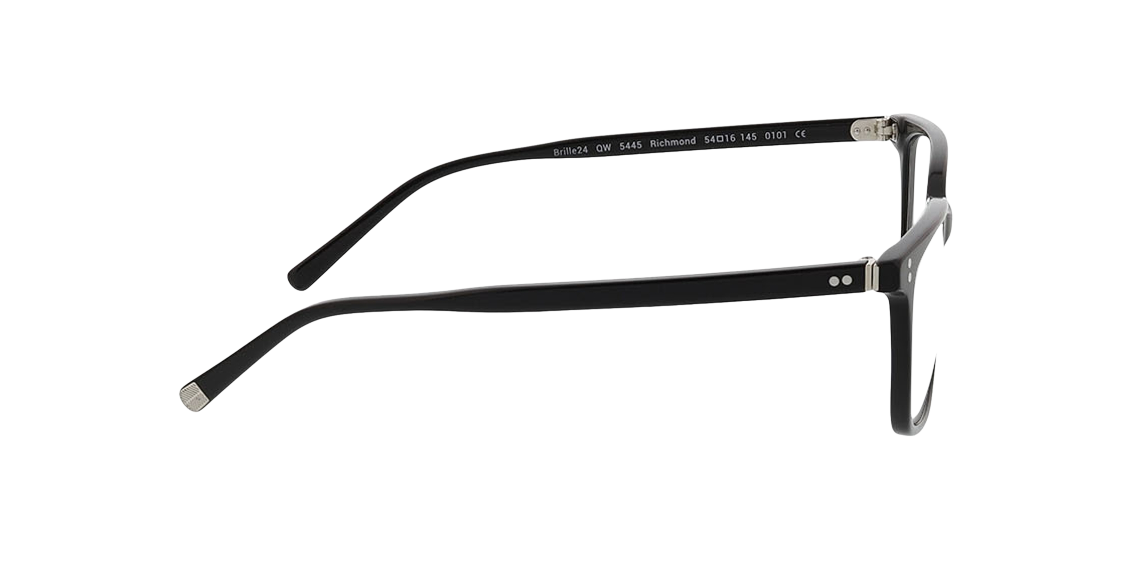 Richmond Schwarz AcetatEyeglass Frames von B24, Seitenansicht