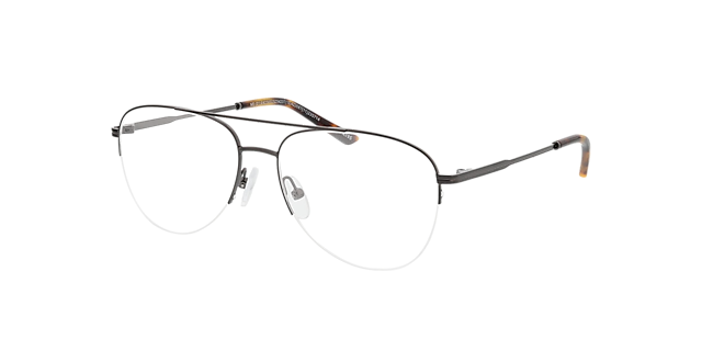 Jefferson Gunmetal  &  Havana MetaalEyeglass Frames van B24, Hoekweergave