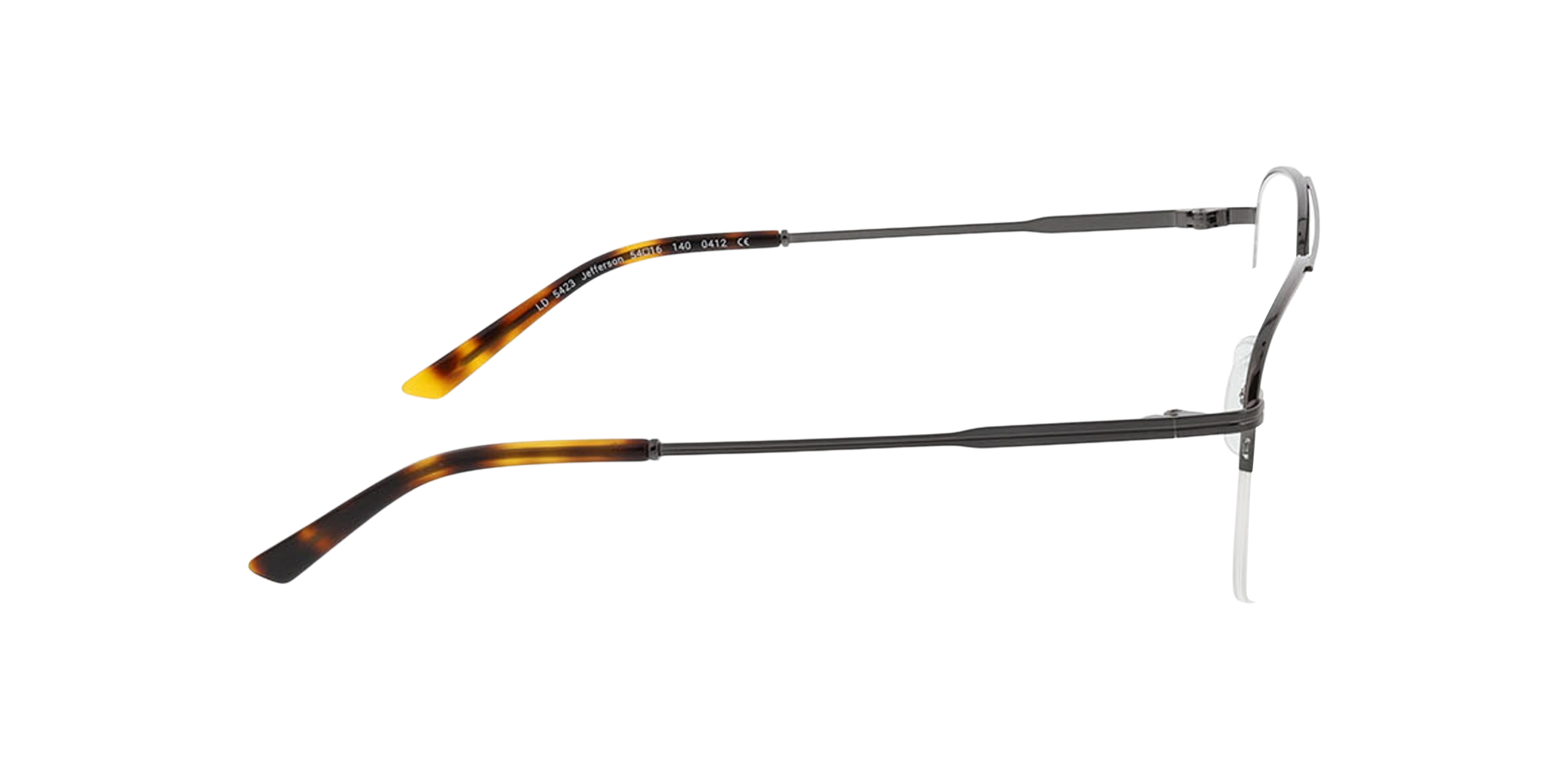 Jefferson Gun  &  Havana MetallEyeglass Frames von B24, Seitenansicht