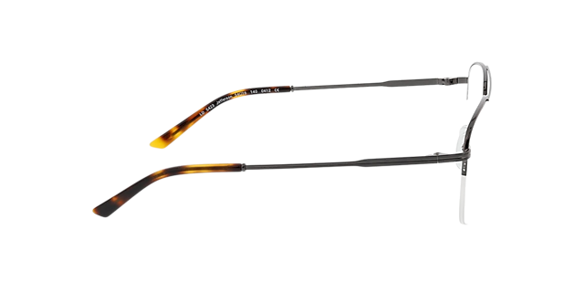 Jefferson Gunmetal  &  Havana MetaalEyeglass Frames van B24, Zijaanzicht