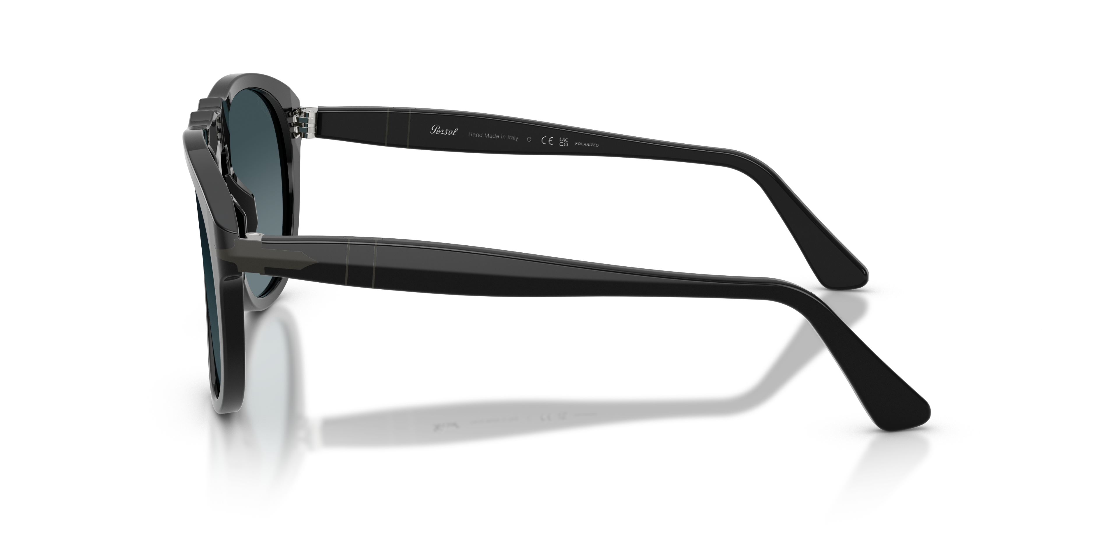 PO0649NE Zwart AcetaatSunglass Frames van B24, Zijaanzicht