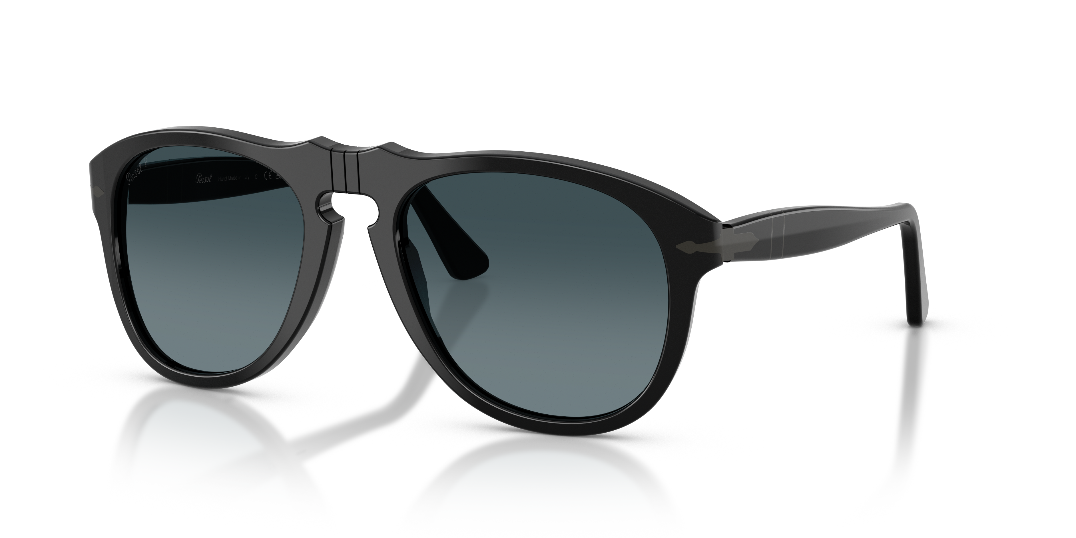 PO0649NE Zwart AcetaatSunglass Frames van B24, Hoekweergave